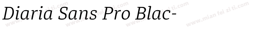 Diaria Sans Pro Blac字体转换